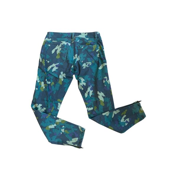 Cabi Clover Camo Skinny Jeans Style 766 Women's 6 Stretch Ankle zips - Picture 10 of 11